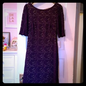 Plum Lace Cocktail Dress